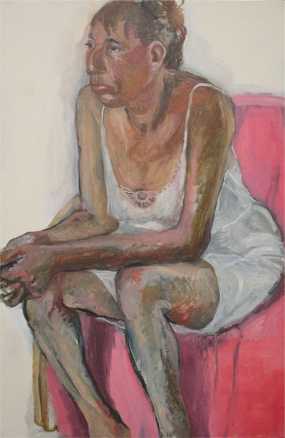 Karen with Pink Chair